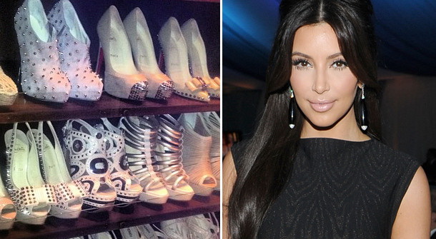 Uau! Kim Kardashian pokazala svojo neverjetno zbirko čevljev