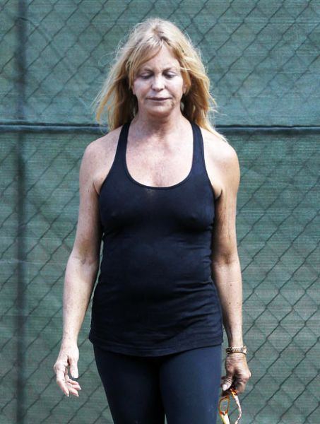 FOTO Ovenela Goldie Hawn brez ličil ne more skriti svojih let in gub