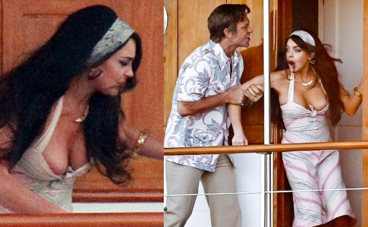 OPA! Lindsay Lohan sredi snemanja kazala gole bradavičke