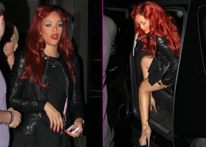 FOTO Rihanna v ultra kratki oblekici, ki je komaj vse pokrila