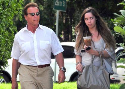 Arnold Schwarzenegger utrjuje vezi s svojo hčerko