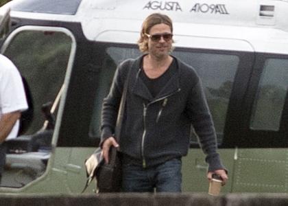 Brad Pitt: Do doma se je pripeljal s helikopterjem