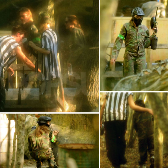 Foto: Brad Pitt in Angelina Jolie z otroci na paintball