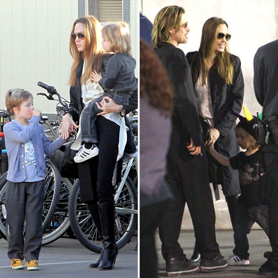 Brangelina otroke peljala v gledališče