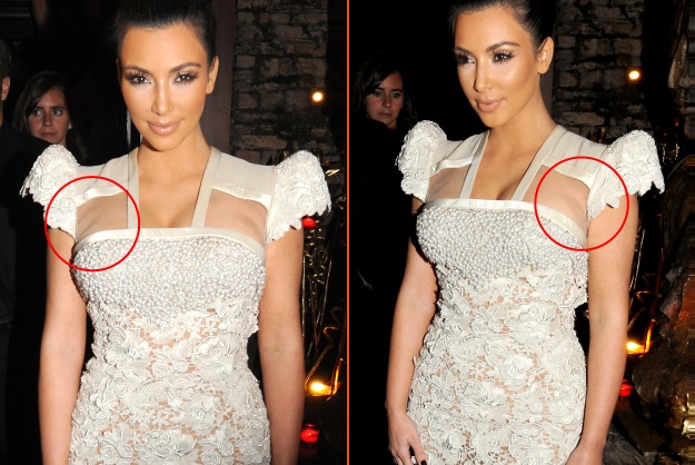 FOTO Kim Kardashian: Preozka obleka je razkrila maščobne obročke!