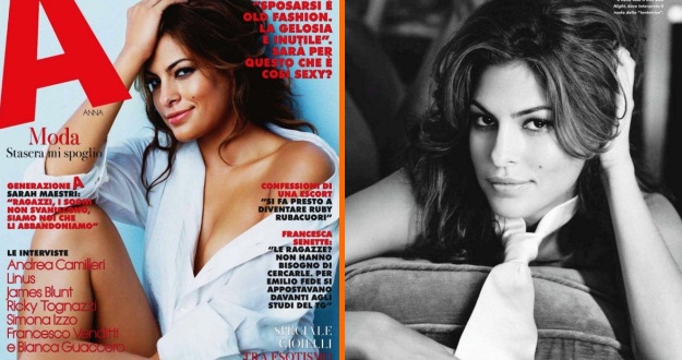 HOT! Seksi Eva Mendes pozirala le v srajci in kravati