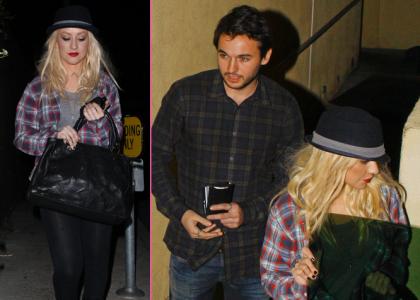 Christina Aguilera na večerji ob odlični kapljici vina