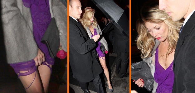 Kate Moss na zabavi pregloboko pogledala v kozarec