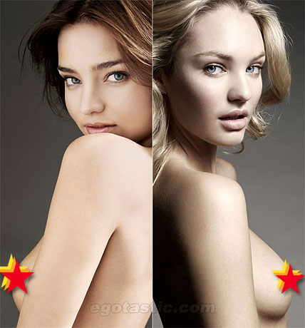 HOT! Angelčki Miranda Kerr in Candice Swanepoel: Razvneli z golim oprsjem
