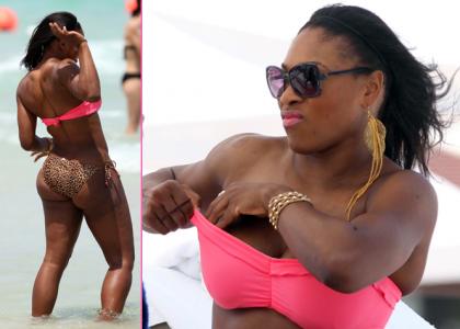 FOTO Serena Williams pokazala močna stegna in zaobljen trebušček