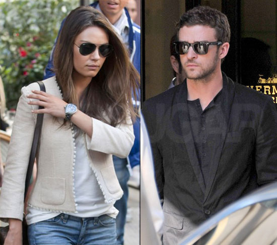 ZASAČENA Justin Timberlake in Mila Kunis v Parizu