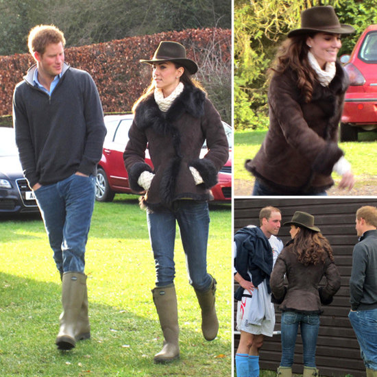 Kate Middleton in princ Harry v ujemajočih škornjih