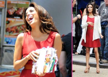 Nasmejana Eva Longoria snemala reklamo za čips