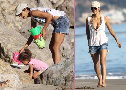 OPA! Halle Berry s seksi dekoltejem in v vročih hlačkah