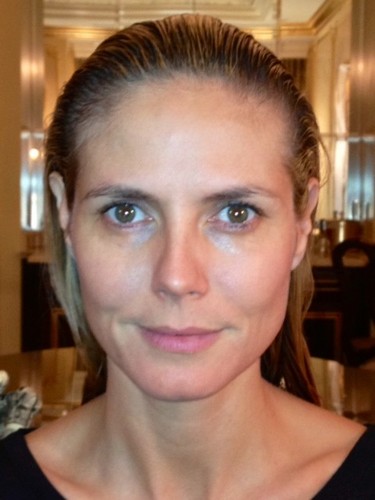 Foto: Heidi Klum brez ličil izgleda skoraj neprepoznavno