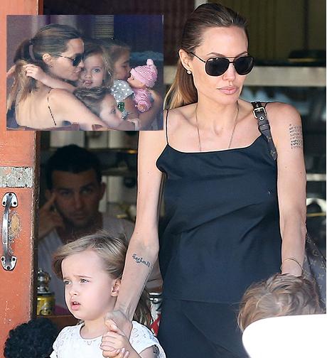 Ljubko! Angelina Jolie pokazala svoja ljubka dvojčka