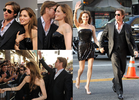 FOTO Obriti Brad Pitt na premieri zasenčil anoreksično Angelino Jolie