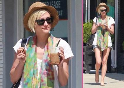 Ashlee Simpson v kratkih hlačkah pokazala lepo oblikovane noge