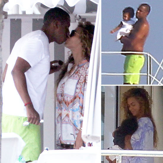 Prisrčno! Jay-Z poljubil Beyonce in crkljal Blue Ivy