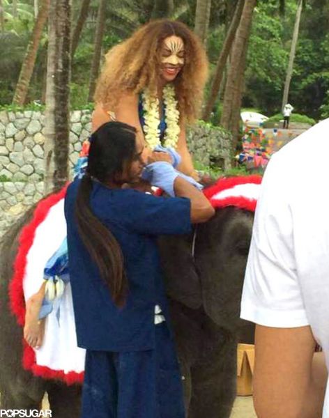 Beyonce z družinico uživa na pesku