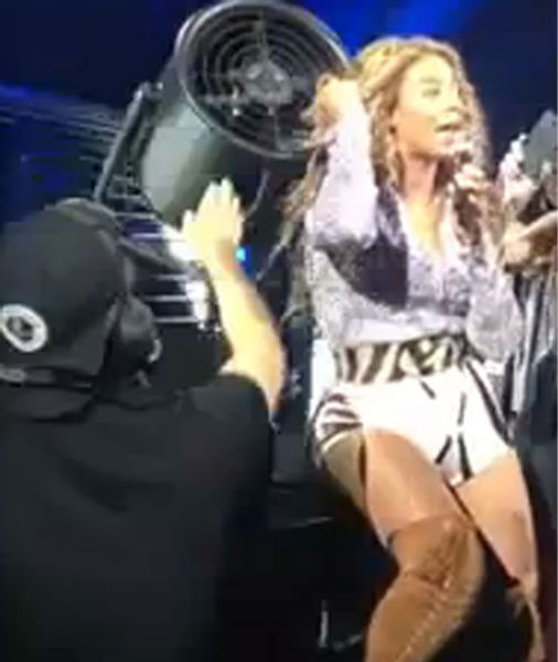 Ojoj! Beyonce: Lasje so se ji zapletli v ventilator