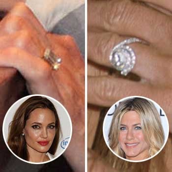 Jennifer Aniston vs Angelina Jolie: Katera je dobila večji zaročni prstan?