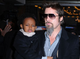Brad Pitt se je ustrašil za življenje posvojenke Zahare
