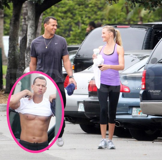 OPA! Alex Rodriguez: Izbranec Cameron Diaz pokazal izklesane trebušne mišice