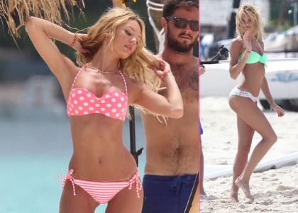 HOT! Zapeljivka Candice Swanepoel v bikinkah nastavila ritko