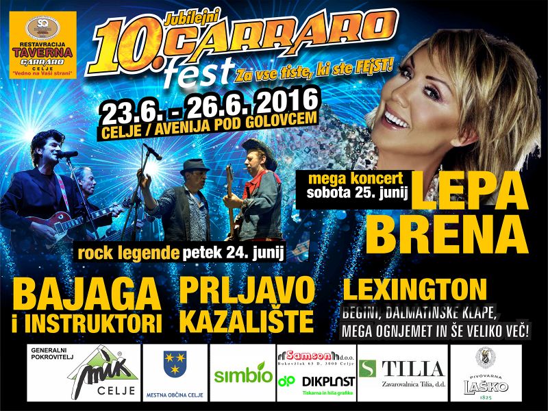10. Carraro fest bo letos trajal kar 5 dni