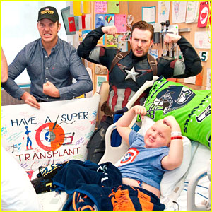 Bravo! Superjunaka Chris Pratt in Chris Evans obiskala bolne otroke
