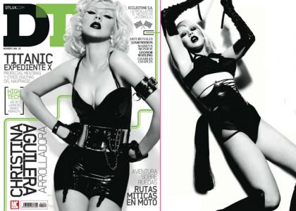 Christina Aguilera kot sado-mazo domina: Črno usnje in rokavice!