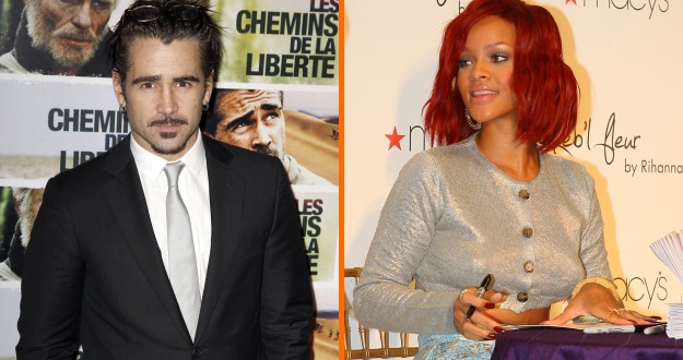 Rihanna ni v razmerju s Colinom Farrellom: Slučajno sta bila v isti restavraciji