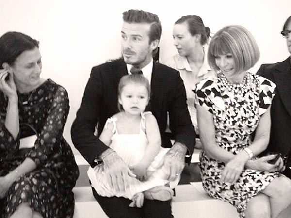 Ljubko! David Beckham s Harper v prvi vrsti tedna mode
