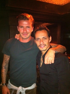 Prijateljska tolažba: David Beckham objel Marca Anthonya