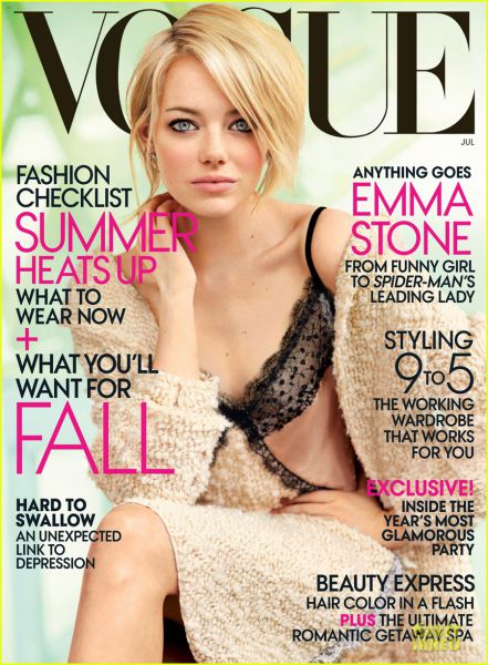 Emma Stone z naslovnice na rdečo preprogo