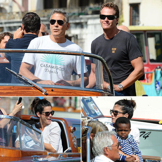 George Clooney in Sandra Bullock že v Benetkah