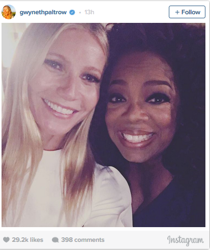 Gwyneth Paltrow se je končno fotografirala s svojo vzornico