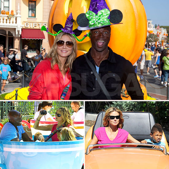 Foto: Igriva Heidi Klum in Seal z otroci v Disneyland