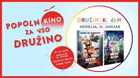 Družinski dan v Cineplexxih: Medo s severa in Alvin in veverički