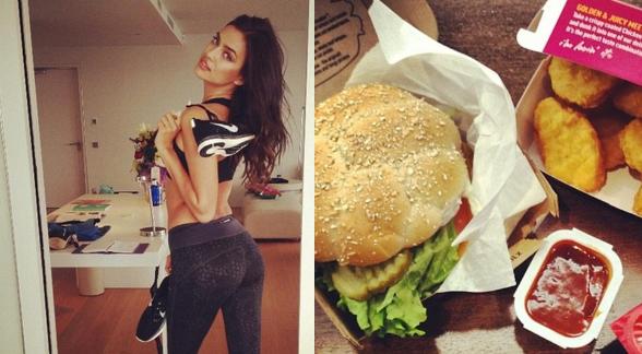 Odkrito! Irina Shayk: Zavije tudi po hamburger!