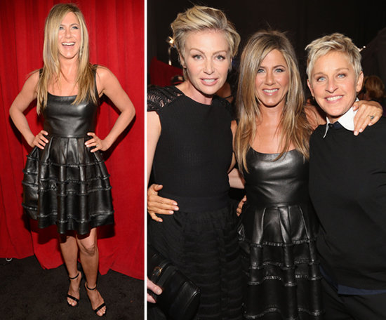 Jennifer Aniston: Skozi usnjeno obleko so bodle njene nabrekle bradavičke