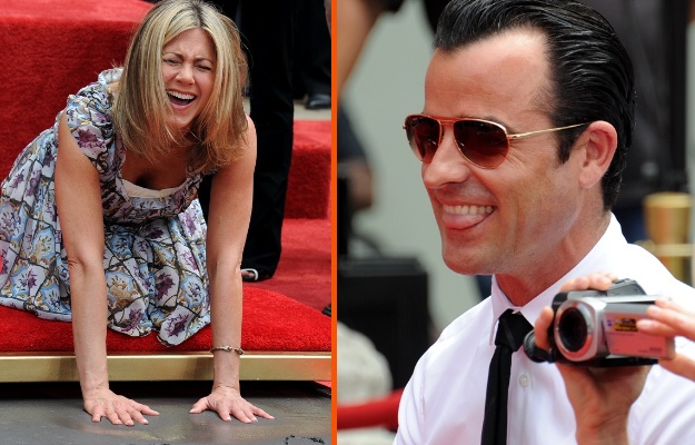 Jennifer Aniston v družbi fanta proslavljala na pločniku slavnih