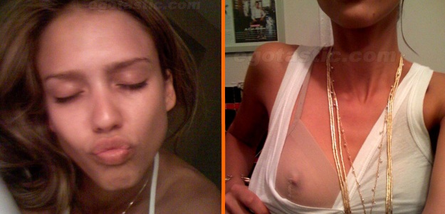 OPA! Jessica Alba razkazovala svoje gole prsi
