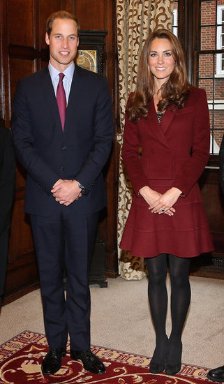 Nasmejana princ William in Kate Middleton v Londonu