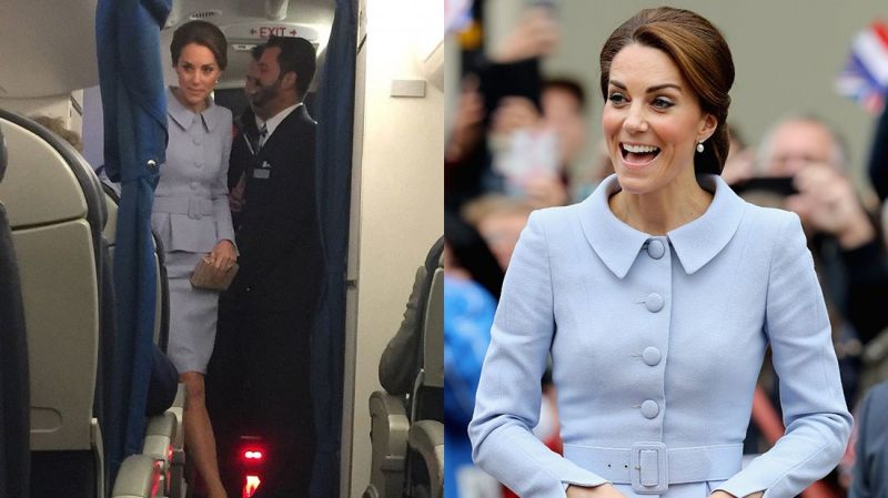 Kate Middleton šokirala potnike navadnega leta