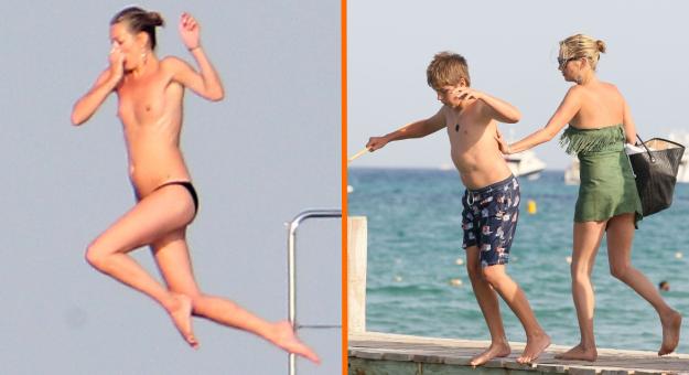 OPA! Kate Moss iz pomola skakala zgoraj brez