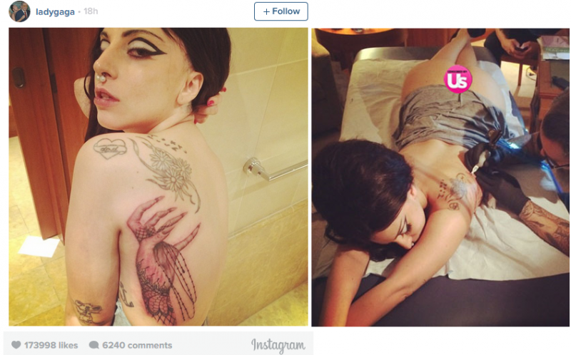Opa! Lady Gaga se razgalila med novim tatujem!