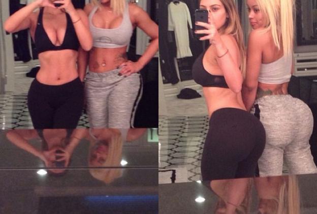 Kim Kardashian: Pokazala zadnjico in trebušne mišice!