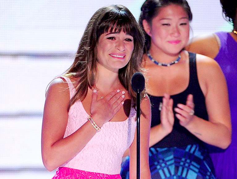 Lea Michele: Prvič v javnosti in s solzami v očeh